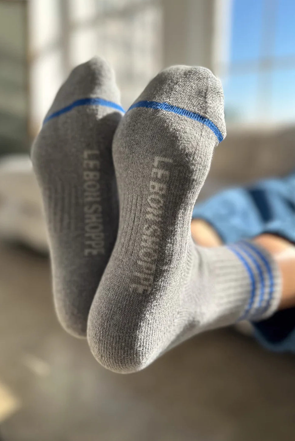 Girlfriend Socks - Grey-LE BON SHOPPE-Over the Rainbow