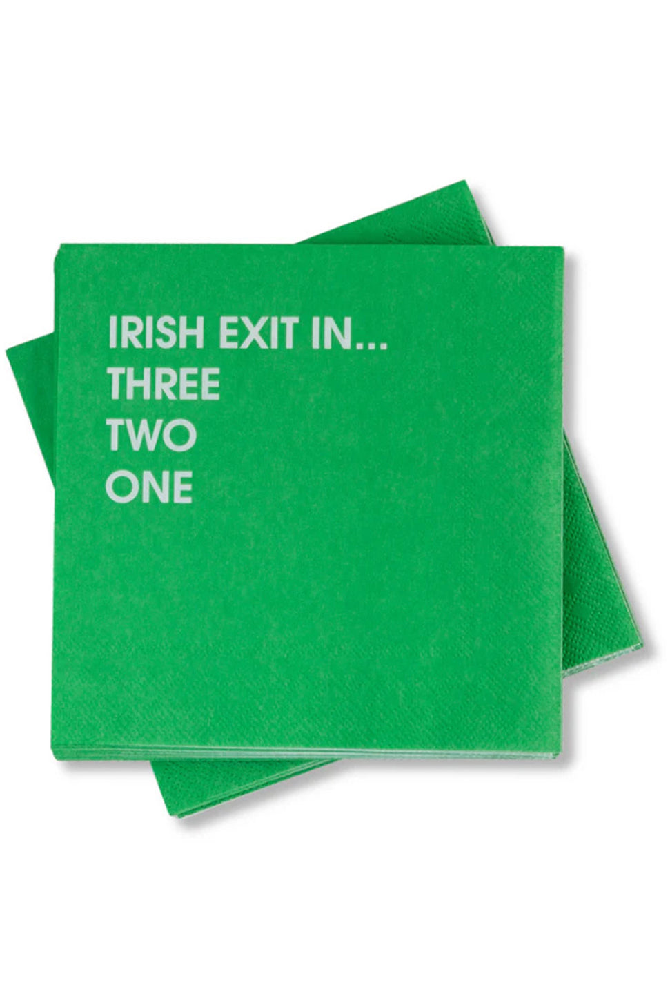 Irish Exit In... 3,2,1 - Cocktail Napkins-CHEZ GAGNE LETTERPRESS-Over the Rainbow