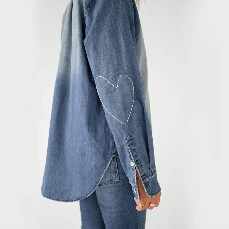 Mia Shirt - Dark Denim-KERRI ROSENTHAL-Over the Rainbow