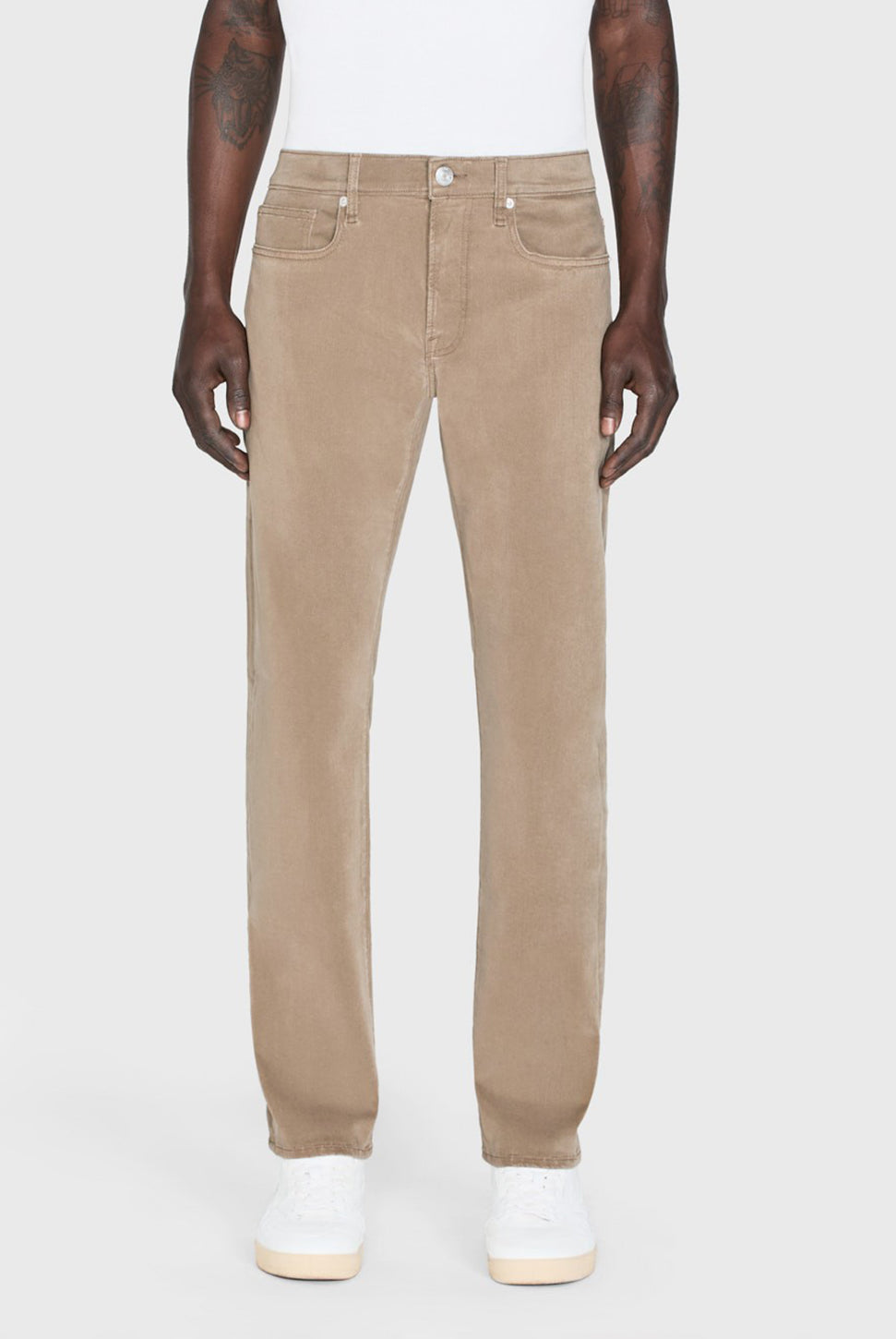 L'Homme Slim Pant - Dark Khaki-FRAME-Over the Rainbow