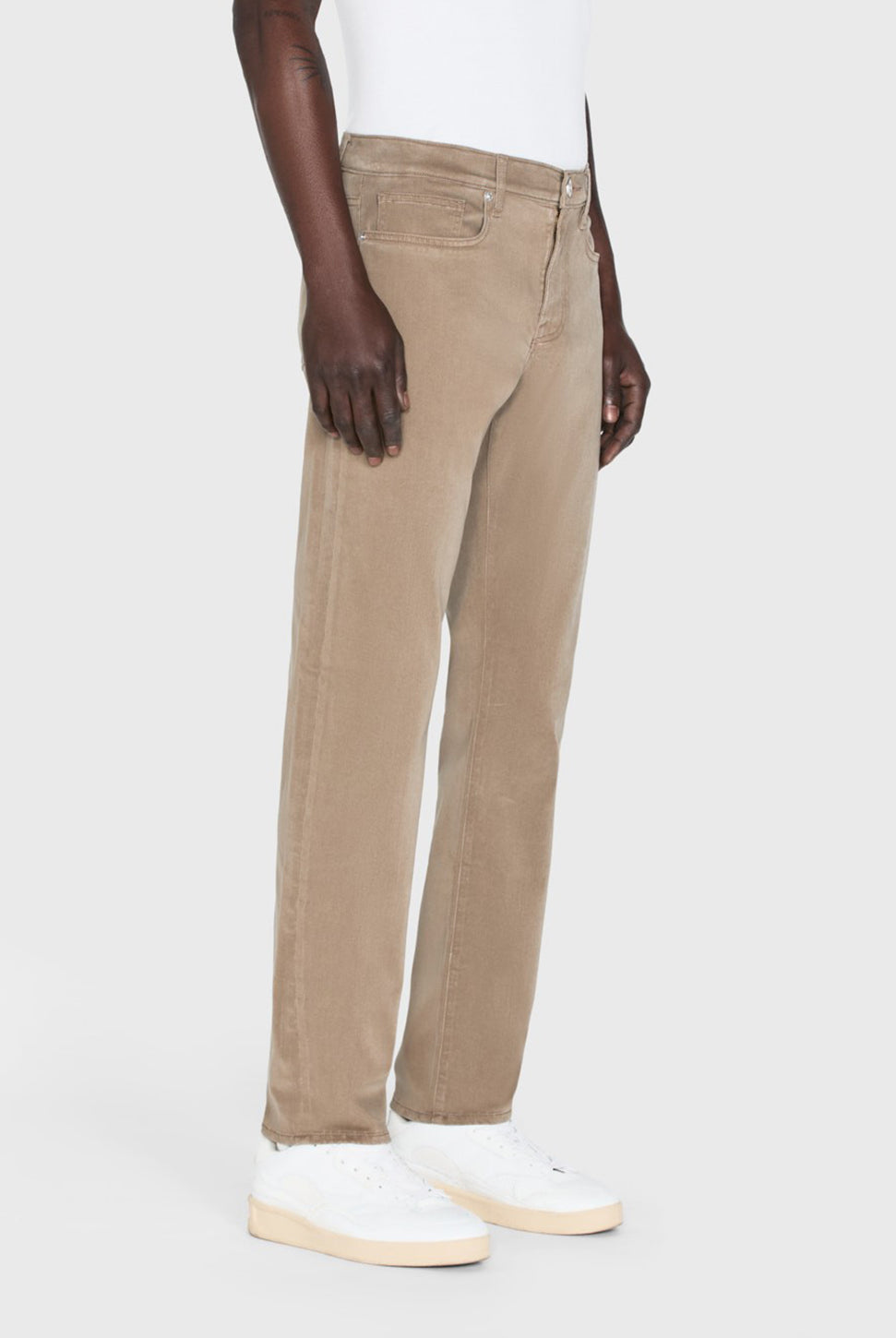 L'Homme Slim Pant - Dark Khaki-FRAME-Over the Rainbow