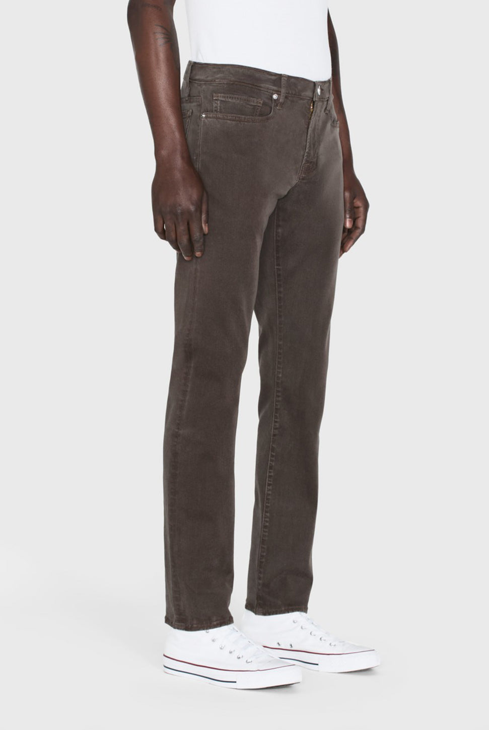 L'Homme Slim Pant - Mocha-FRAME-Over the Rainbow
