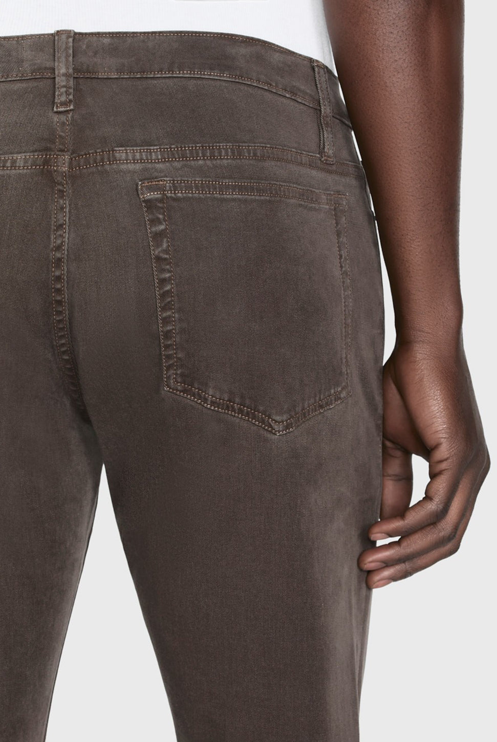 L'Homme Slim Pant - Mocha-FRAME-Over the Rainbow