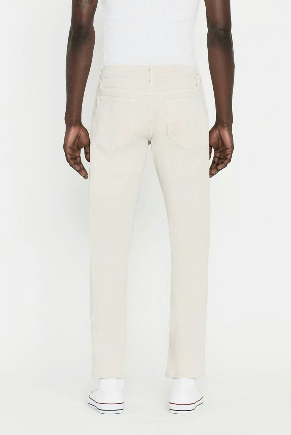 L'Homme Slim Pant - Milk Beige-FRAME-Over the Rainbow