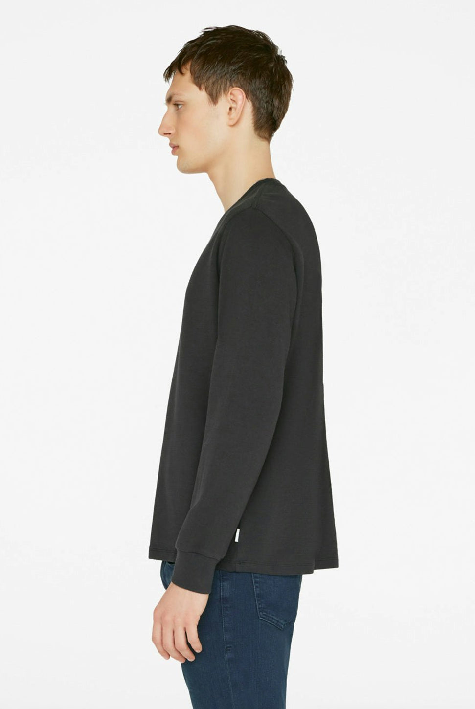 Duofold Long Sleeve Crew Top - Black-FRAME-Over the Rainbow