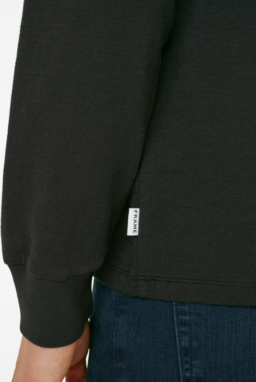 Duofold Long Sleeve Crew Top - Black-FRAME-Over the Rainbow