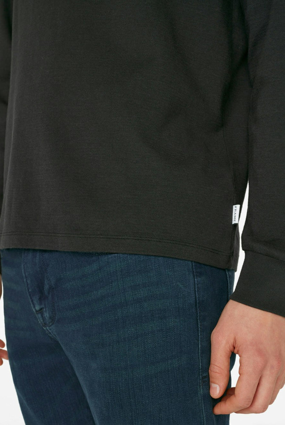 Duofold Long Sleeve Crew Top - Black-FRAME-Over the Rainbow