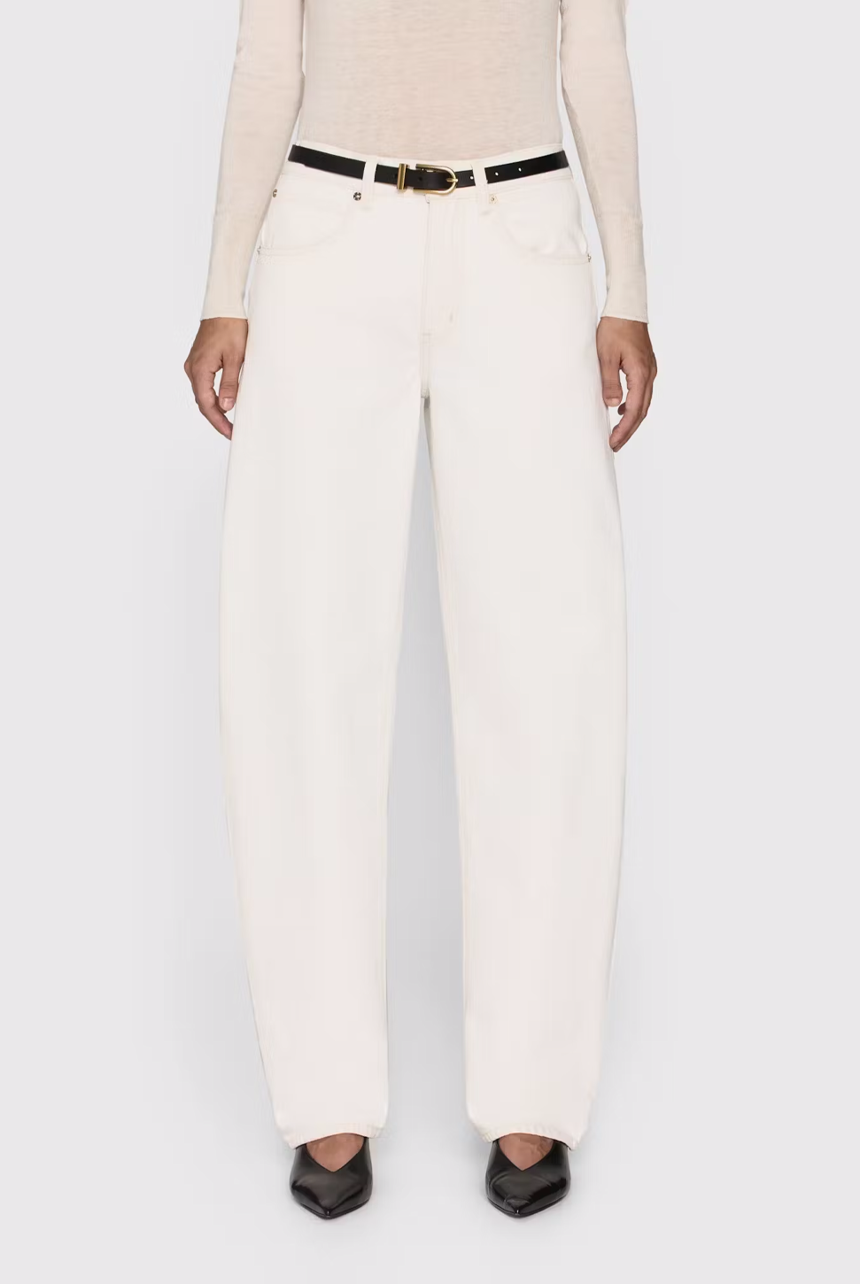 Low Slung Barrel Jean - Au Natural-FRAME-Over the Rainbow