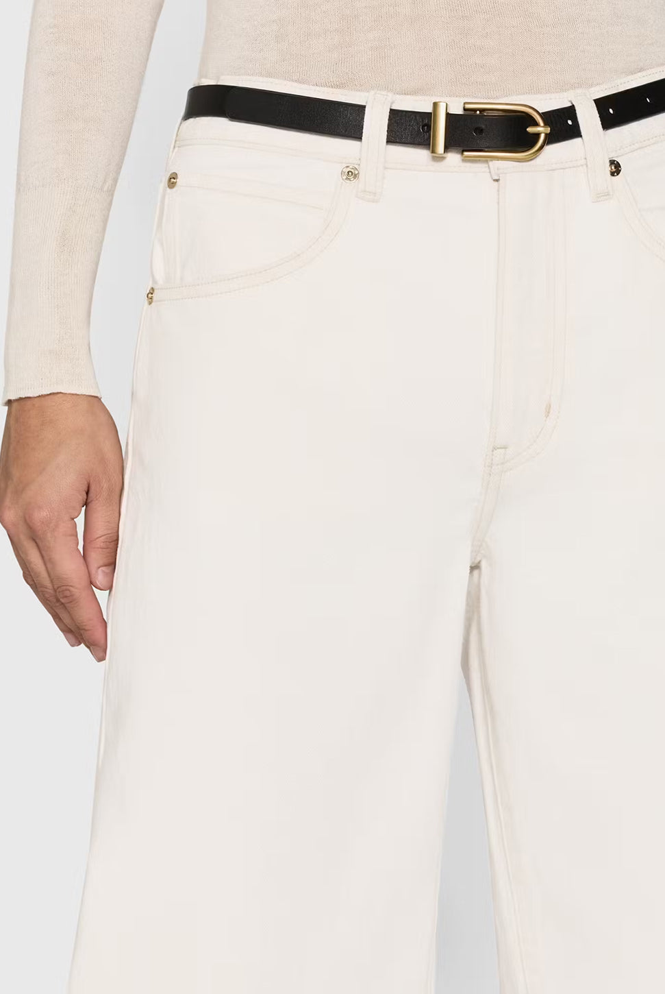 Low Slung Barrel Jean - Au Natural-FRAME-Over the Rainbow