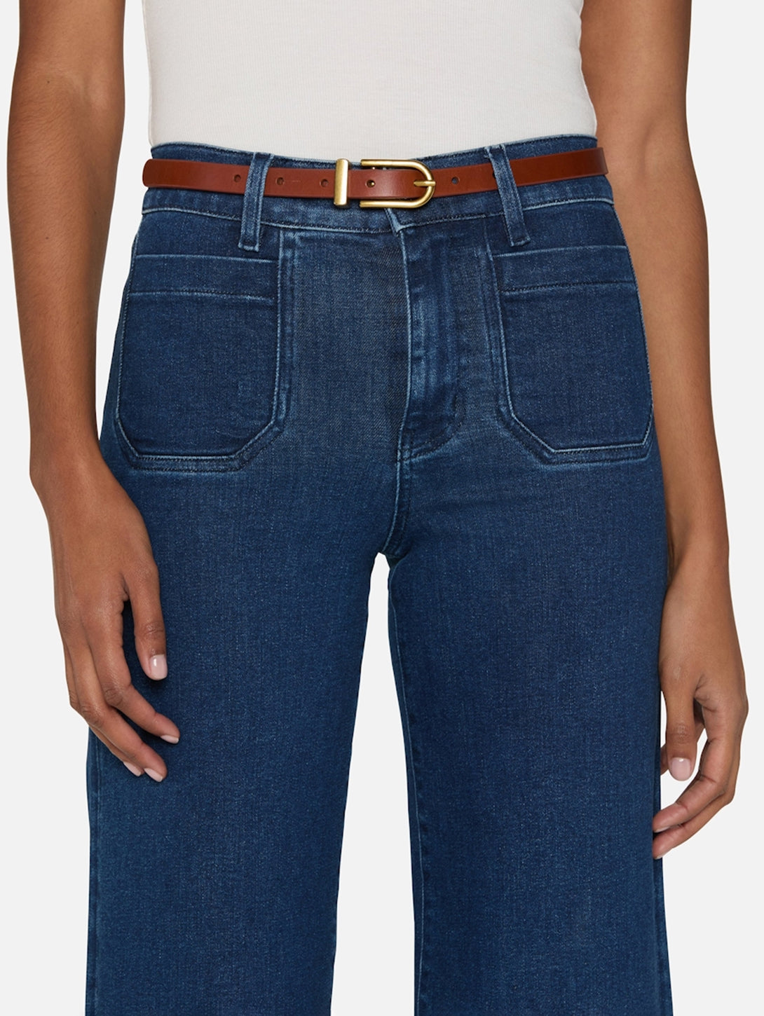 Le Slim Palazzo Modernist Pocket Jean - Loner-FRAME-Over the Rainbow