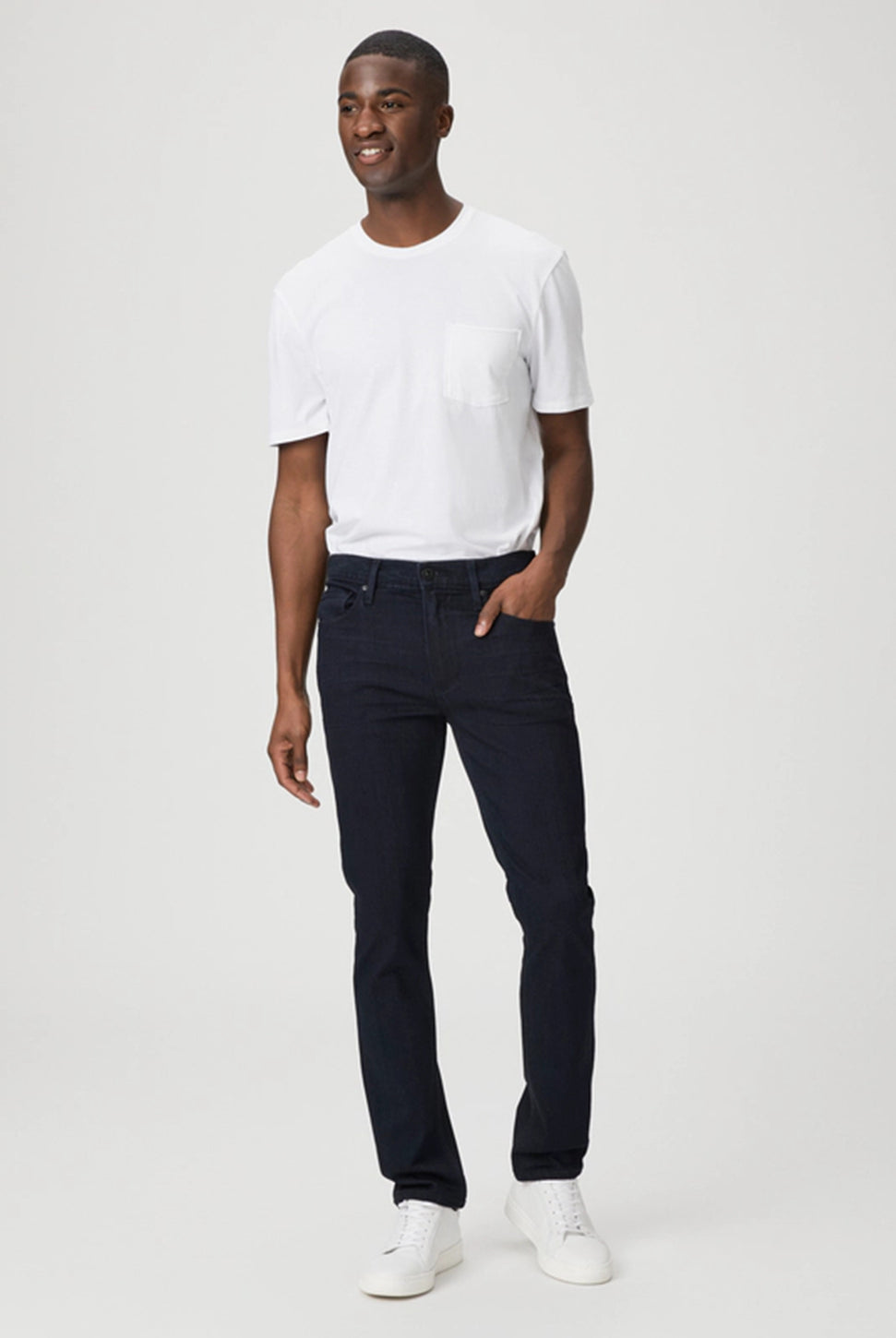 Stafford Slim Pant - Deep Anchor-Paige-Over the Rainbow