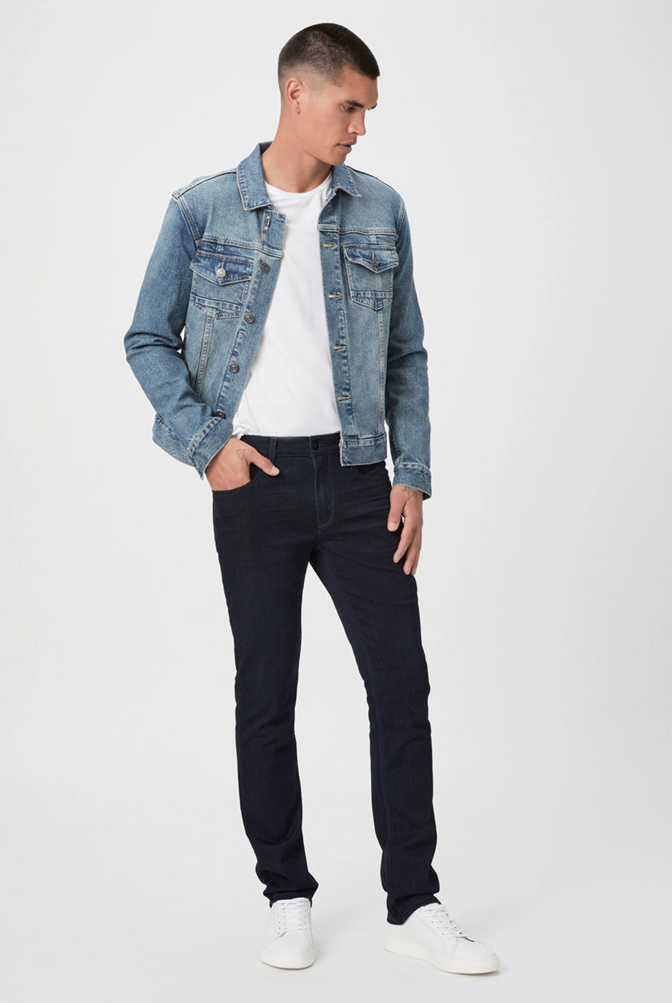 Federal Slim Straight Jean - Inkwell-Paige-Over the Rainbow