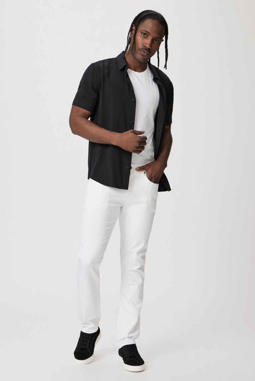 Federal Slim Straight Pant - Crisp White-Paige-Over the Rainbow