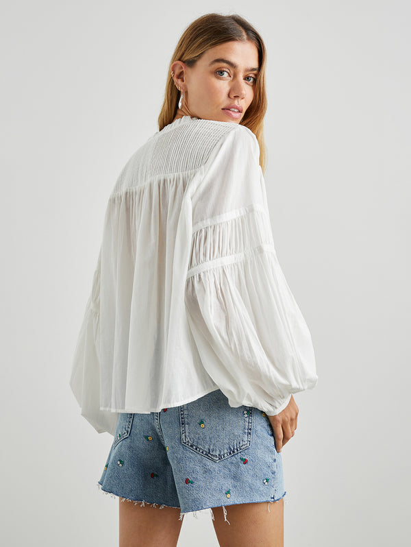 Marli Embroidered Top - White-Rails-Over the Rainbow