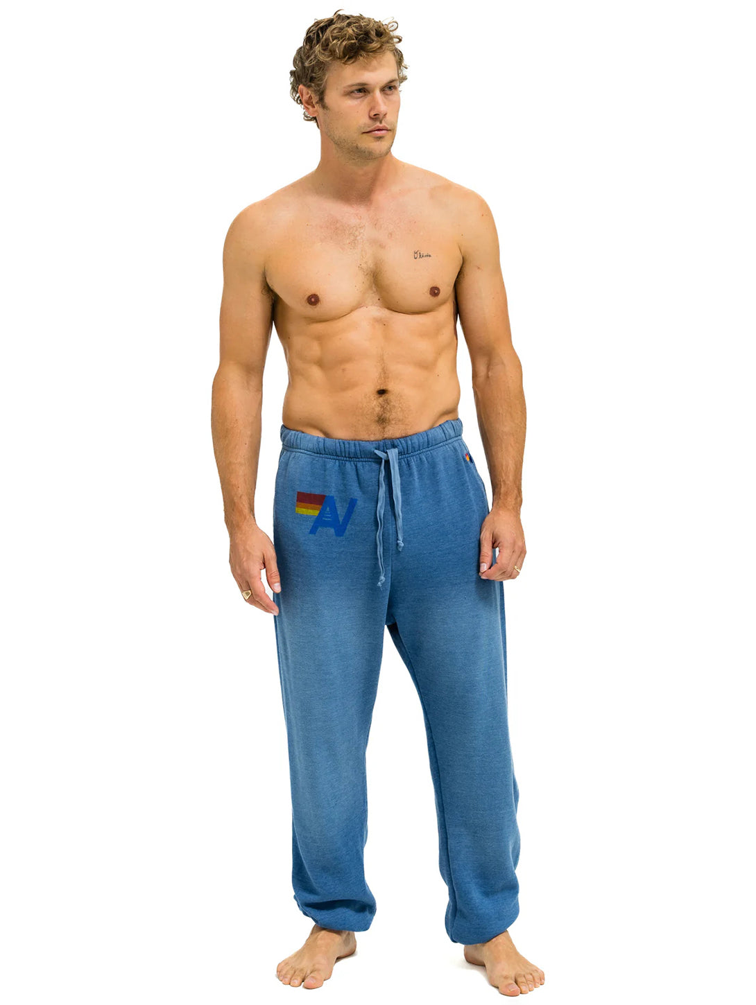 Vintage Logo Sweatpant - Faded Water-AVIATOR NATION-Over the Rainbow