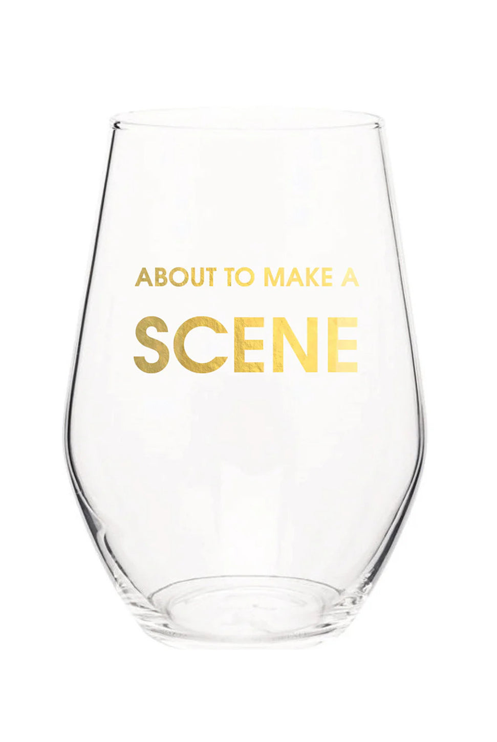 About to Make a Scene - Wine Glass-CHEZ GAGNE LETTERPRESS-Over the Rainbow