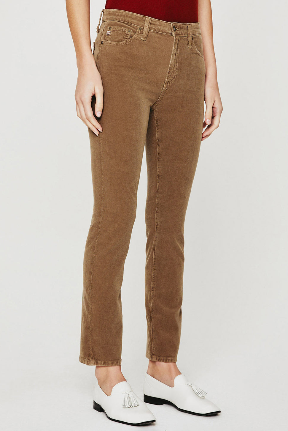 Mari Mid Rise Corduroy Pant-AG Jeans-Over the Rainbow
