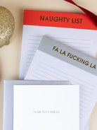 Letterpress Card - Fa La Fucking La-CHEZ GAGNE LETTERPRESS-Over the Rainbow