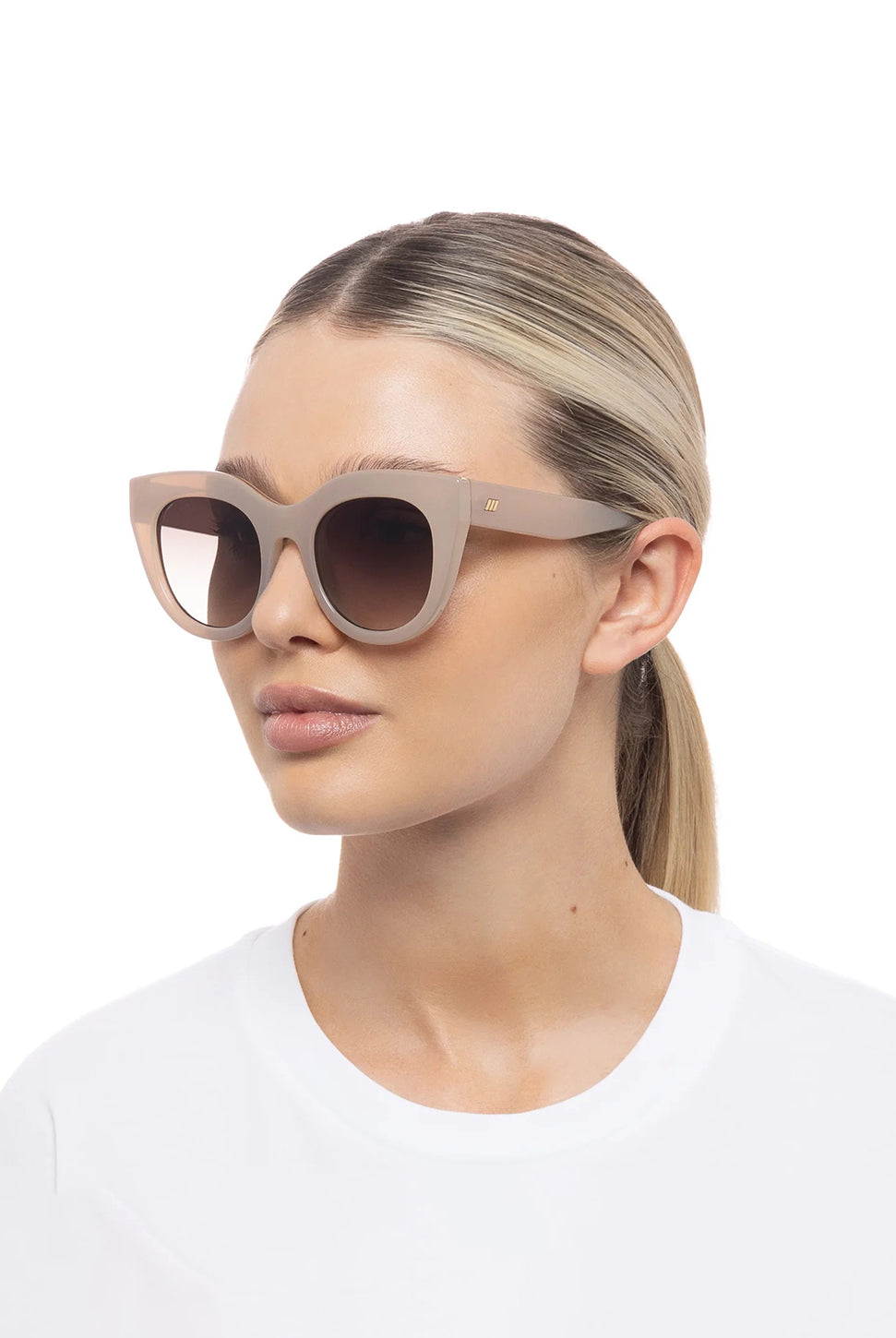 Air Heart Sunglasses - Oatmeal-LE SPECS-Over the Rainbow