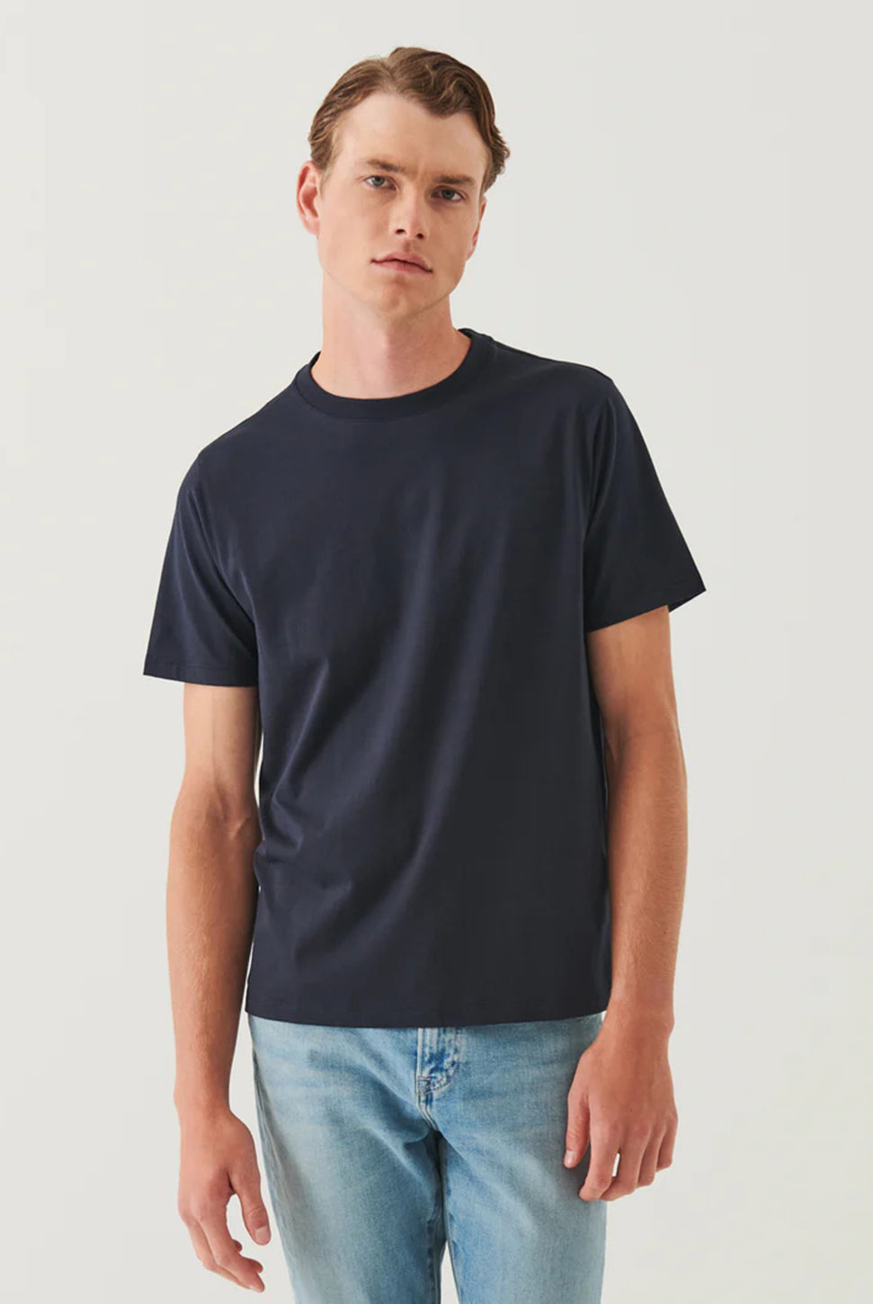 Organic High Neck T-Shirt - Midnight-Patrick Assaraf-Over the Rainbow