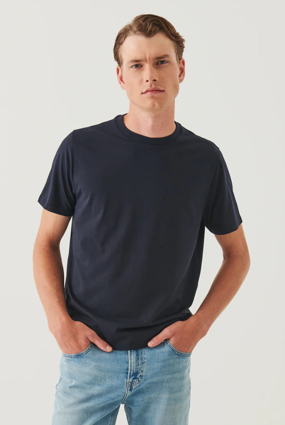 Organic High Neck T-Shirt - Midnight-Patrick Assaraf-Over the Rainbow