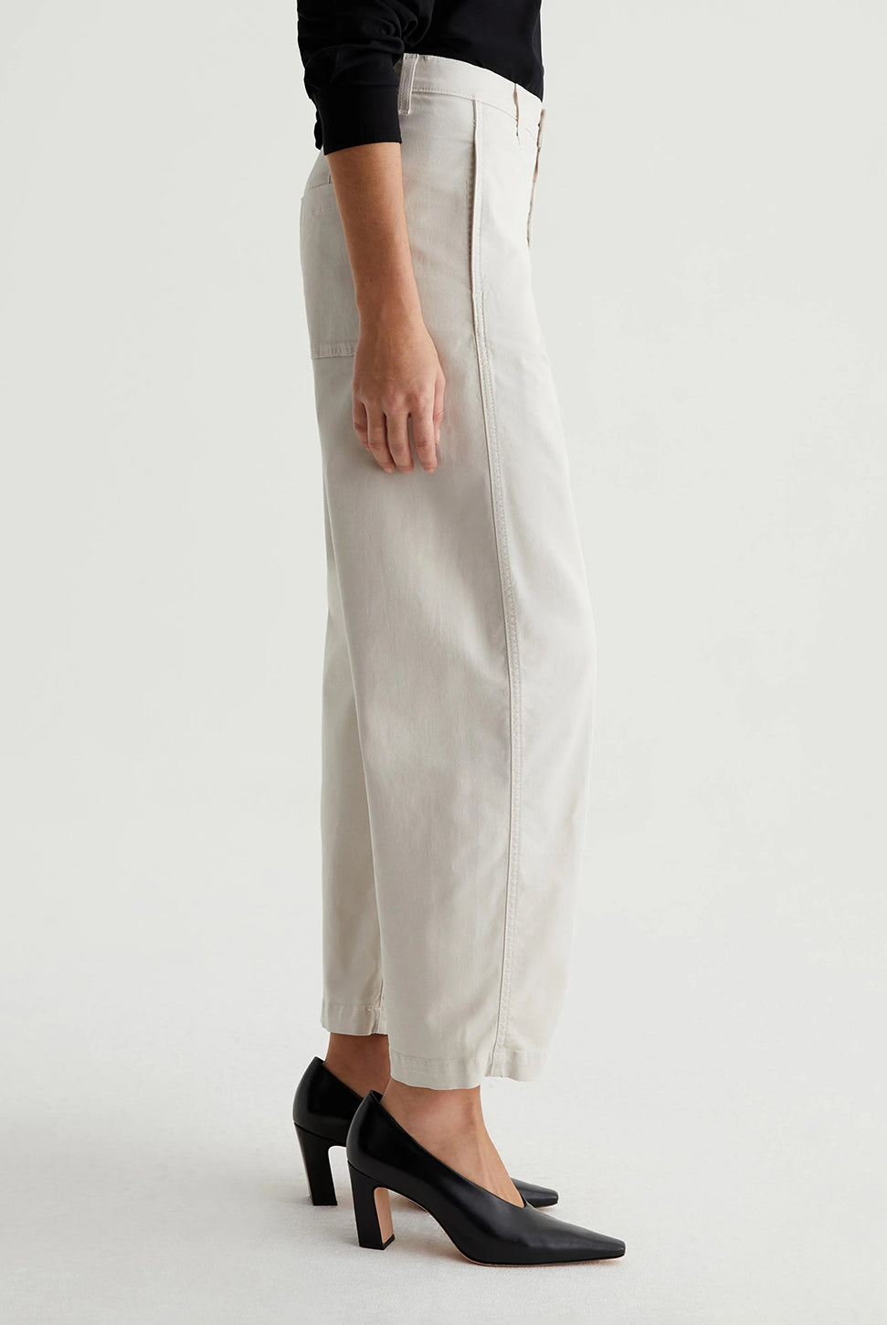 Fiona High Rise Barrel Pant - Pumice-AG Jeans-Over the Rainbow