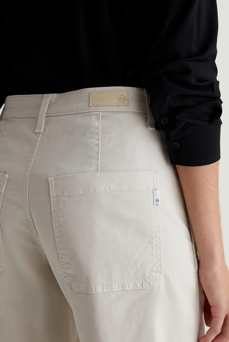 Fiona High Rise Barrel Pant - Pumice-AG Jeans-Over the Rainbow