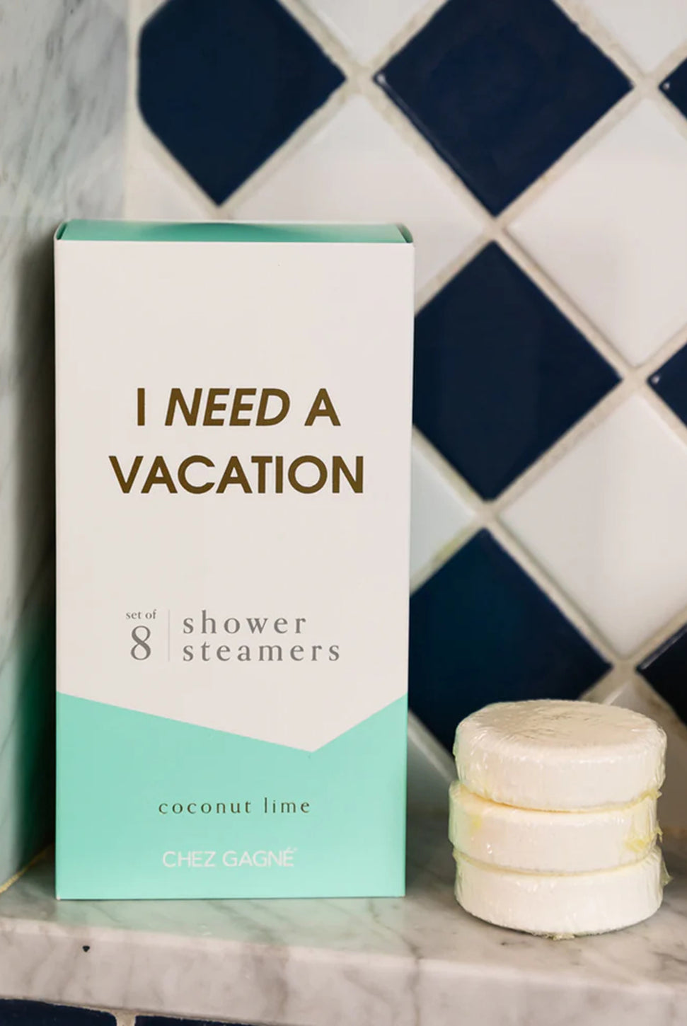 I Need A Vacation Shower Steamer Set - Coconut Lime-CHEZ GAGNE LETTERPRESS-Over the Rainbow