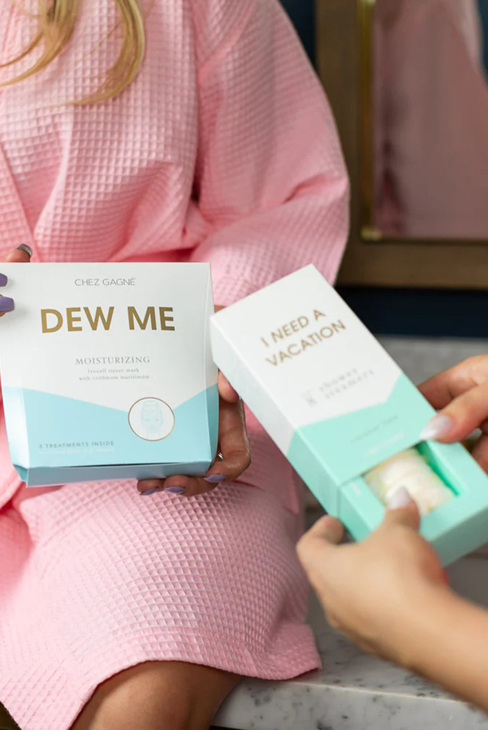 I Need A Vacation Shower Steamer Set - Coconut Lime-CHEZ GAGNE LETTERPRESS-Over the Rainbow