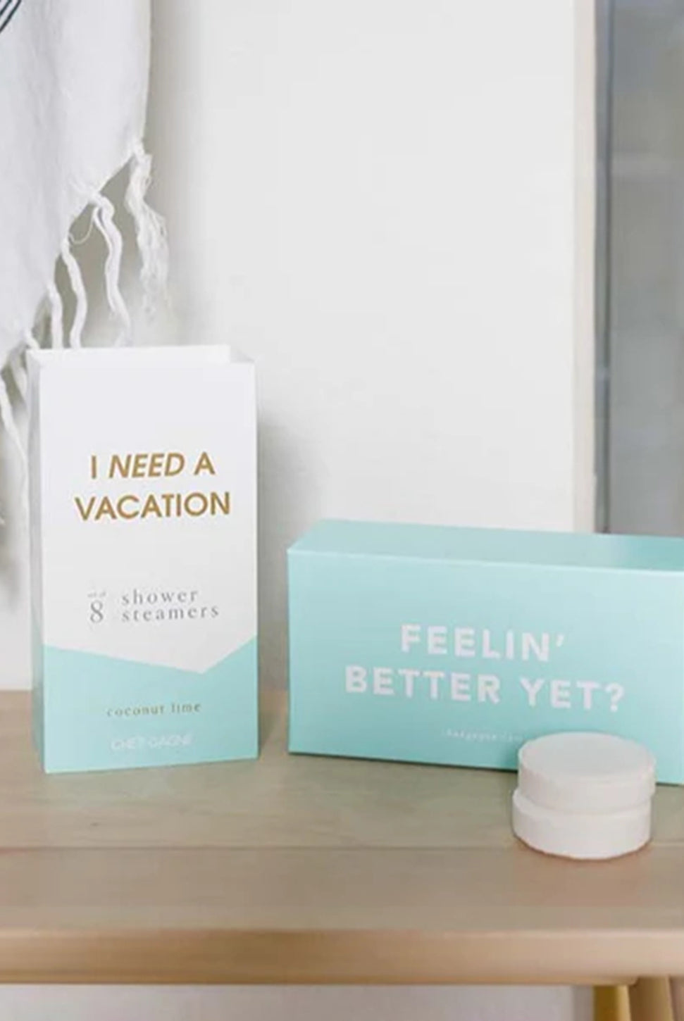 I Need A Vacation Shower Steamer Set - Coconut Lime-CHEZ GAGNE LETTERPRESS-Over the Rainbow