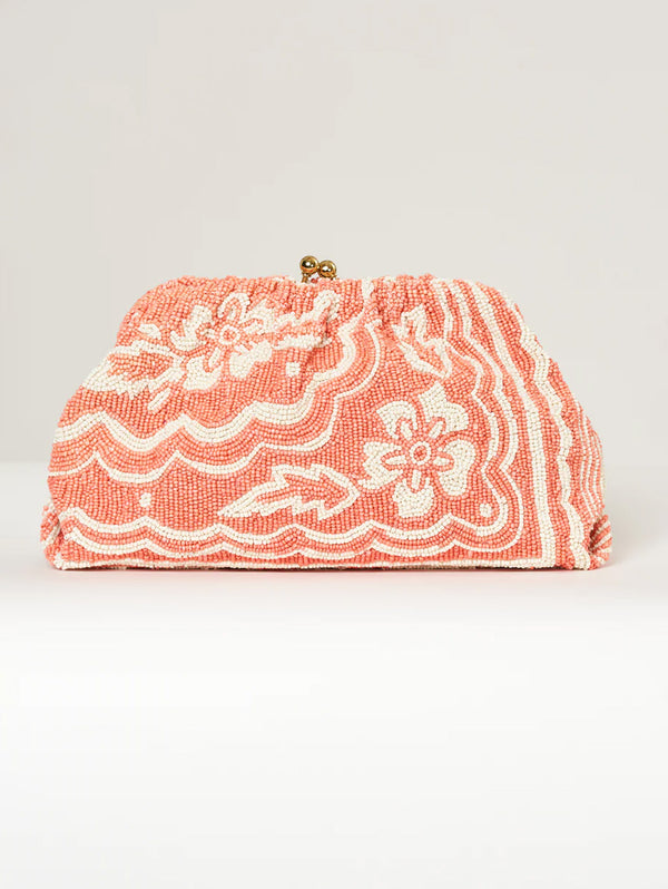 Sylvie Bead Clutch - Coral-MABE-Over the Rainbow