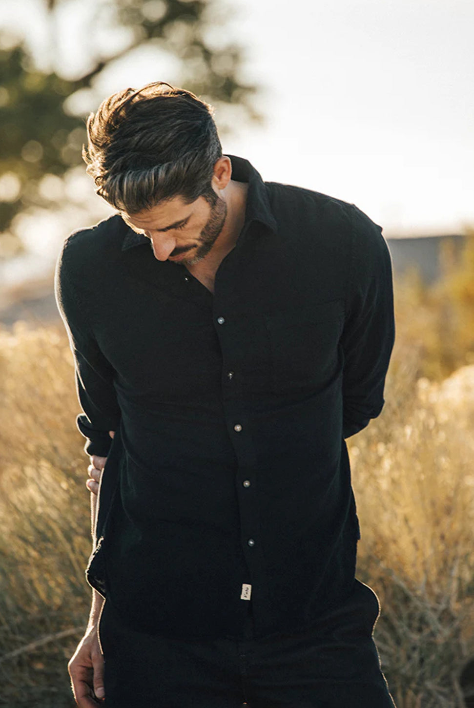 The Ripper Double Gauze Shirt - Black-HIROSHI KATO-Over the Rainbow