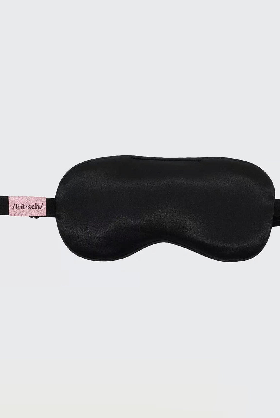 The Lavender Weighted Satin Eye Mask - Black-KITSCH-Over the Rainbow