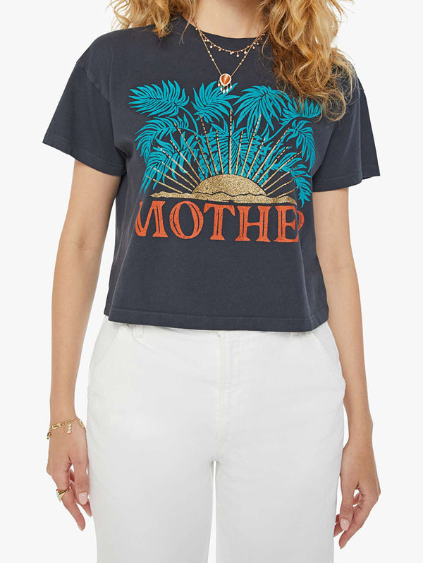 The Grab Bag Crop Tee - Gold Sun-Mother-Over the Rainbow