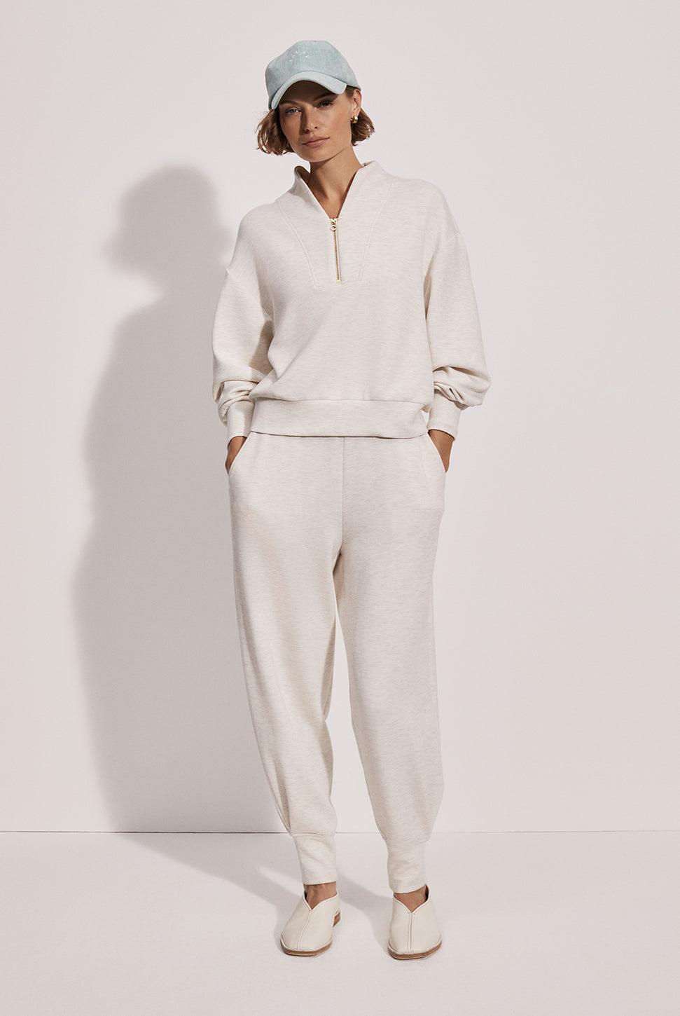 Davidson Sweatshirt - Ivory Marl-VARLEY-Over the Rainbow