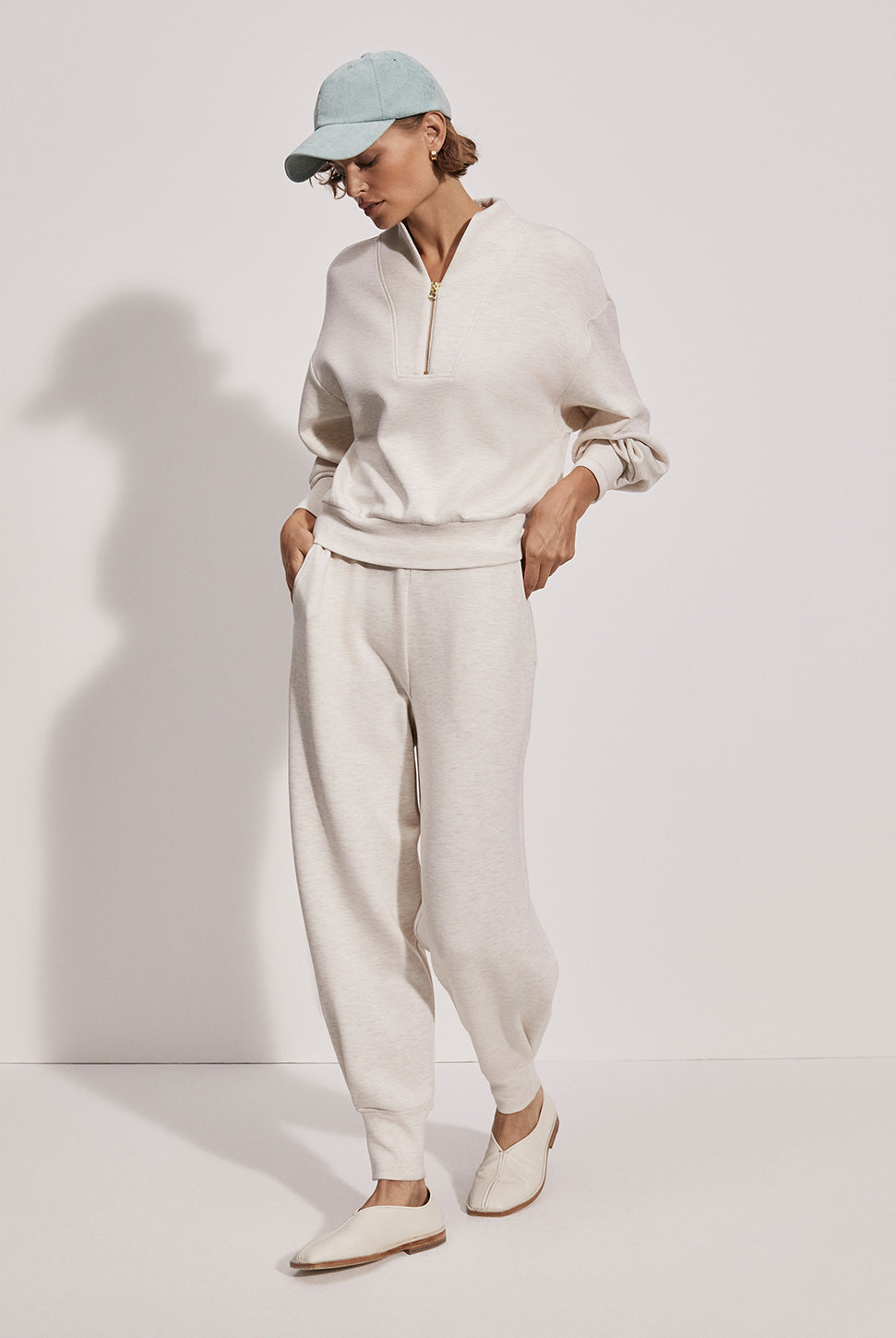 Davidson Sweatshirt - Ivory Marl-VARLEY-Over the Rainbow