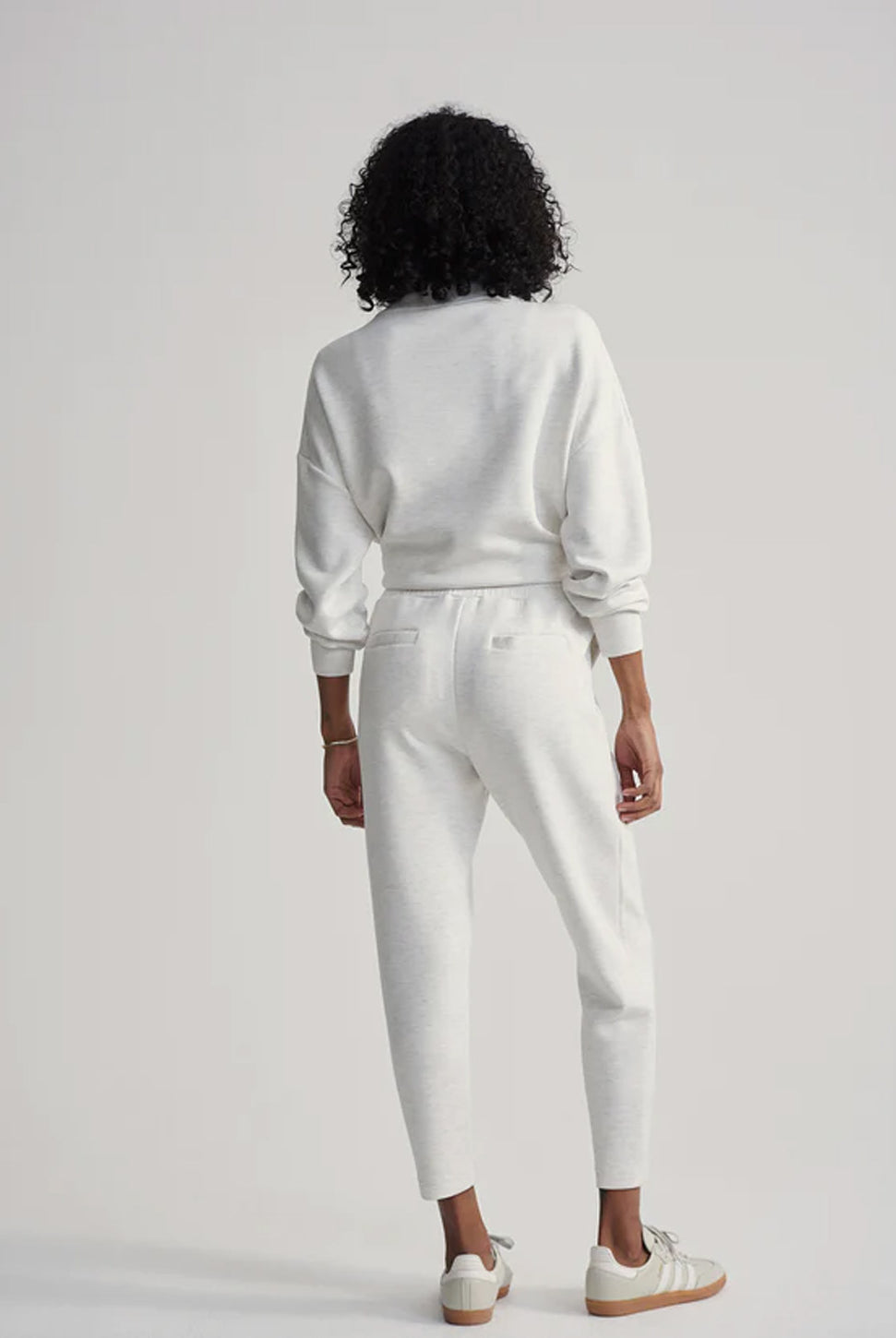 The Slim Pant 25"- Ivory Marl-VARLEY-Over the Rainbow