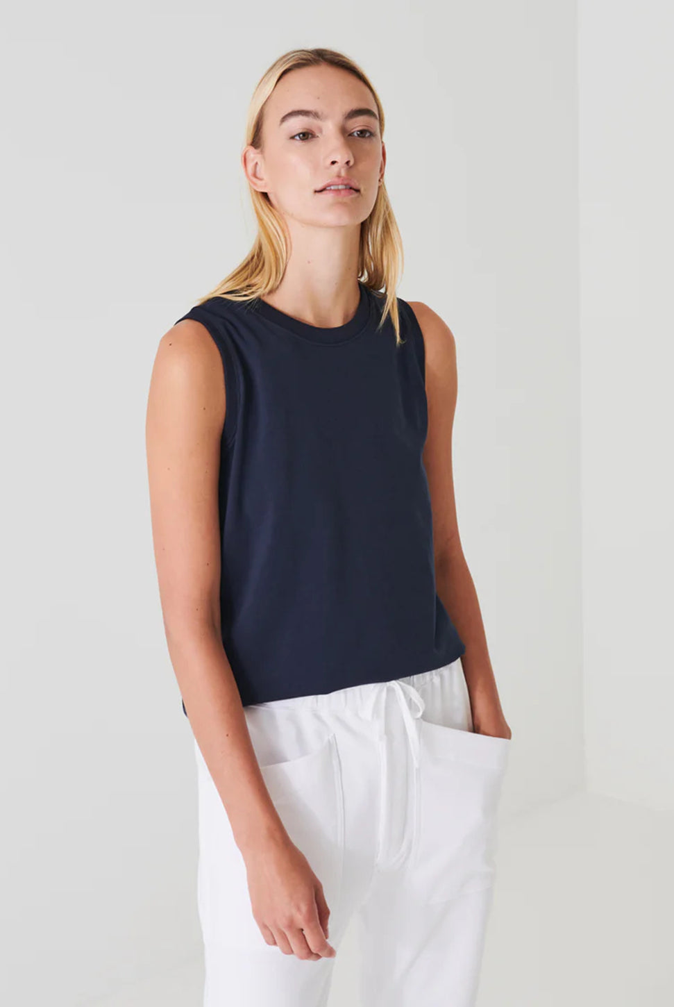 Boyfriend Tank Top - Midnight-Patrick Assaraf-Over the Rainbow