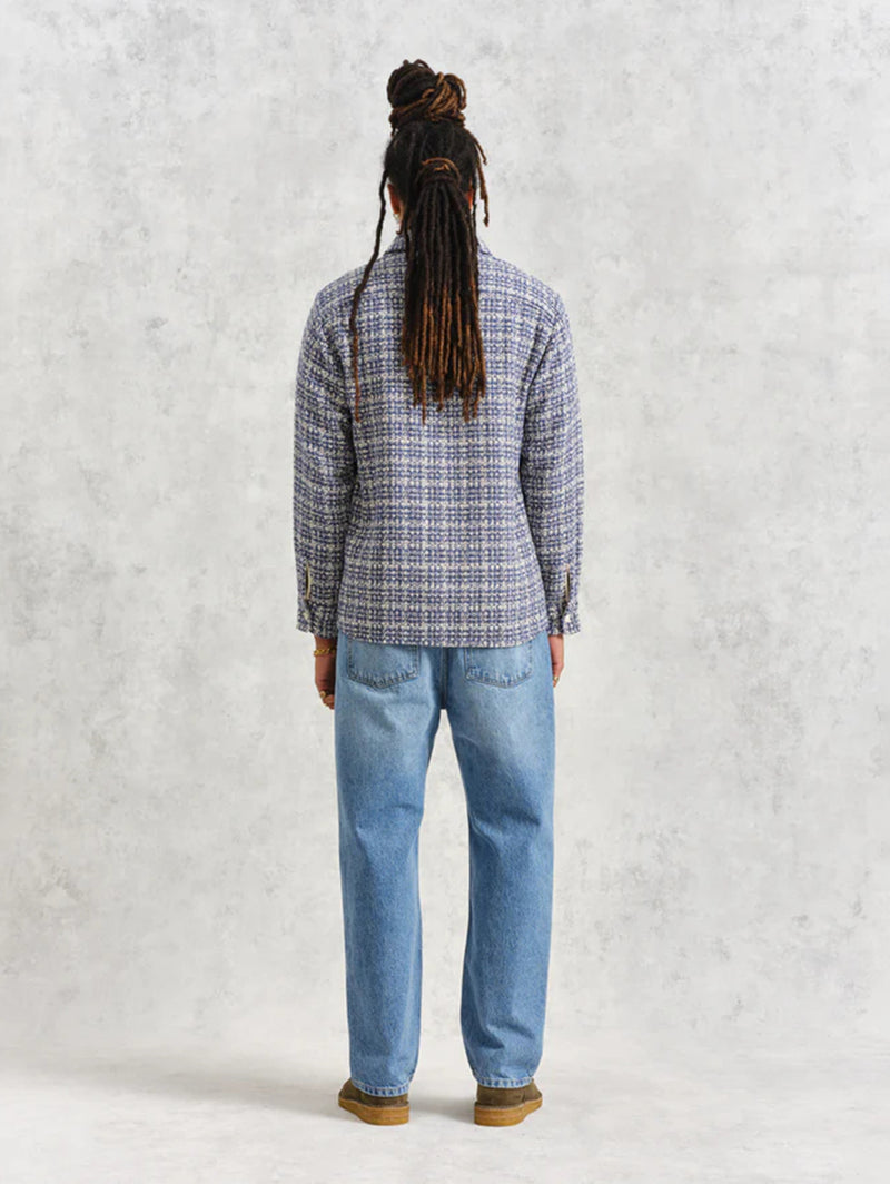 Whiting Overshirt - Mercer Check Blue-Wax London-Over the Rainbow