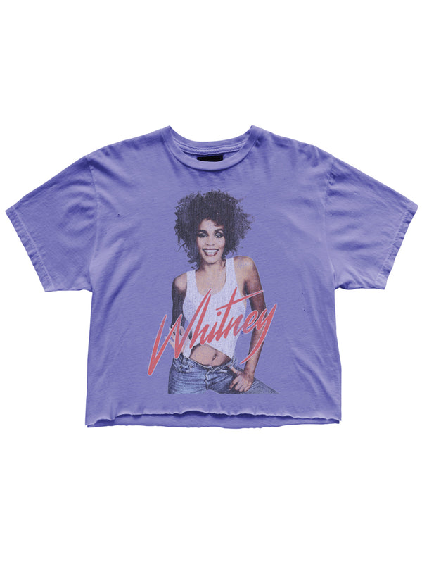 Whitney Houston Tee - Vintage Lavender-Retro Brand Black Label-Over the Rainbow