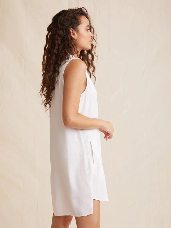 A-Line Sleeveless Dress - White