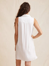 A-Line Sleeveless Dress - White-Bella Dahl-Over the Rainbow
