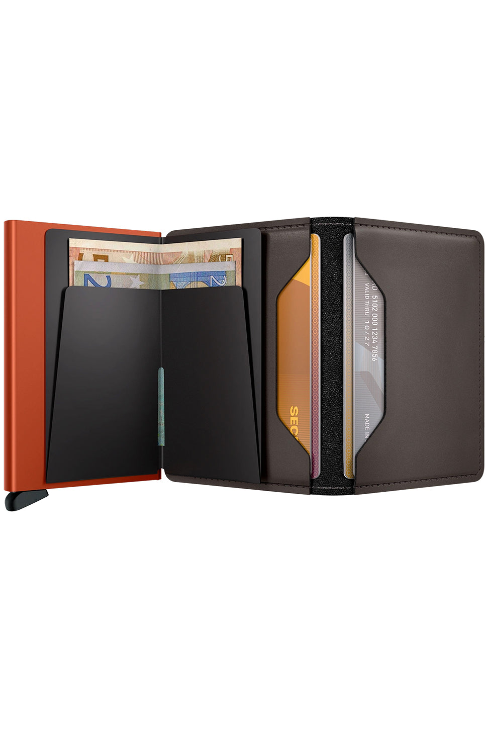 Slimwallet - Matte Truffle & Orange-SECRID WALLET-Over the Rainbow