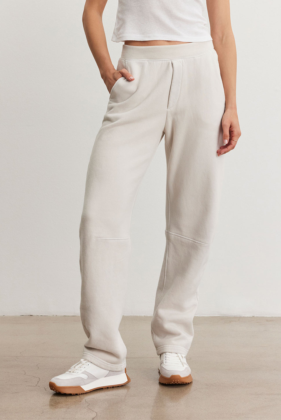 Matti Fleece Pant - Crescent-Velvet-Over the Rainbow