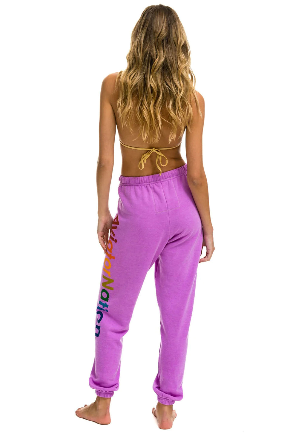 Logo Sweatpant - Neon Purple-AVIATOR NATION-Over the Rainbow