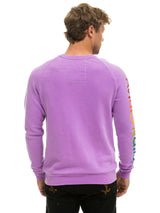 Signature Aviator Nation Crew Sweatshirt - Neon Purple-AVIATOR NATION-Over the Rainbow