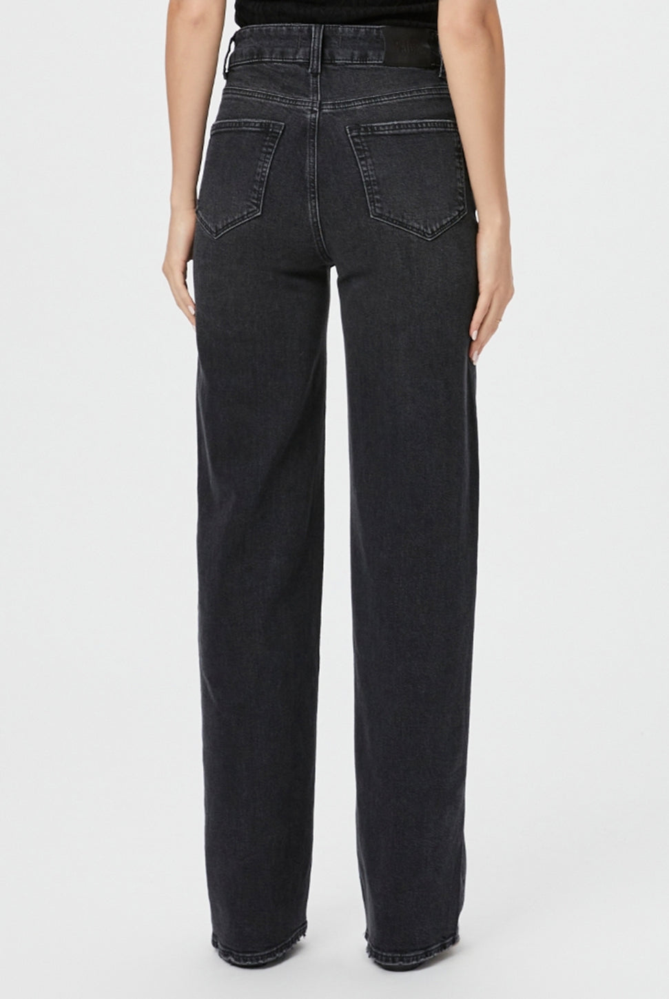 Sasha High Rise Straight Jean - Viper Black Distressed-Paige-Over the Rainbow