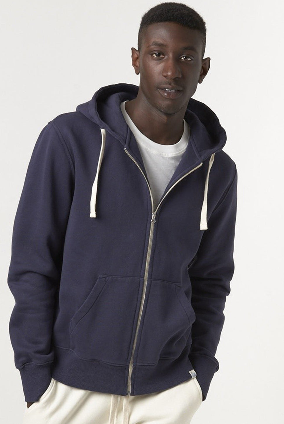 Zip Up Hoody - Denim Blue-MERZ B SCHWANEN-Over the Rainbow