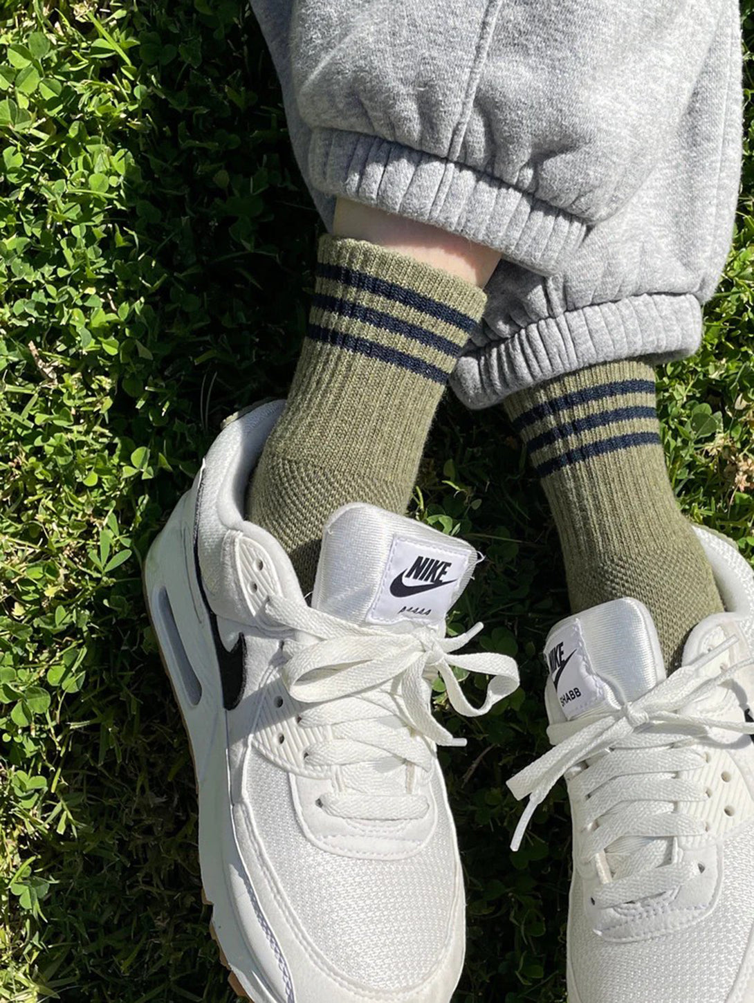 Girlfriend Socks - Sage-LE BON SHOPPE-Over the Rainbow