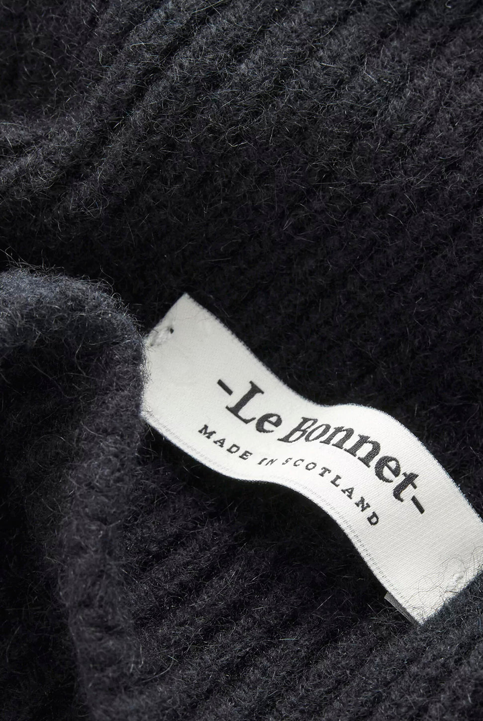 Wool Angora Beanie - Onyx-LE BONNET-Over the Rainbow